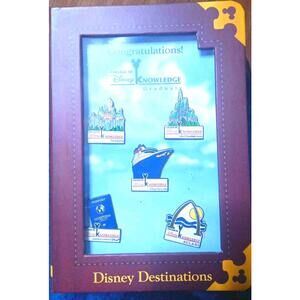 Disney Cast Destinations College Of Knowledge Graduate Adventures Pin Set NEW